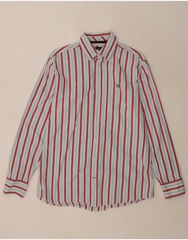 Crew Clothing Herre Classic Fit skjorte Medium blå stribet bomuld