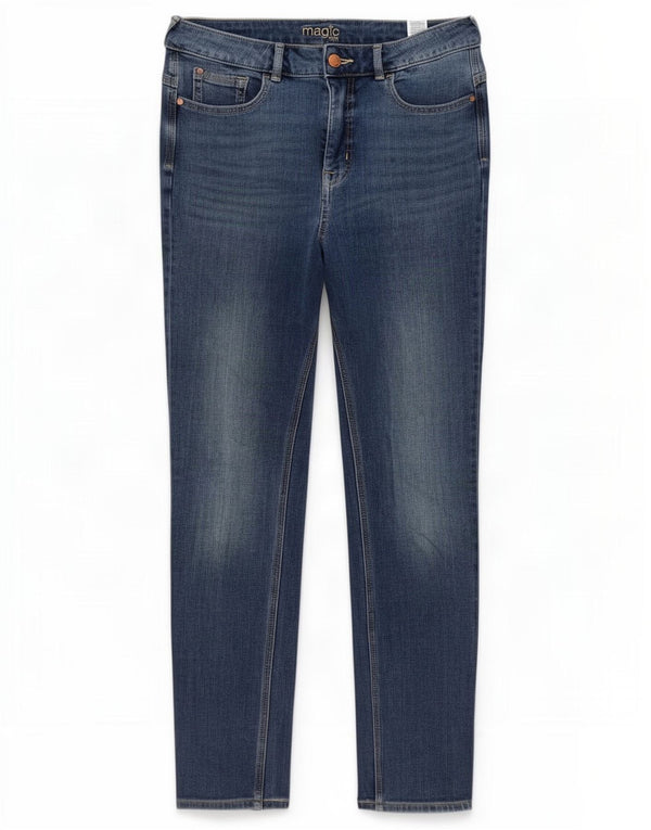 Marks & Spencer Womens Slim Jeans UK 12 Medium W32 L28 Blue Cotton
