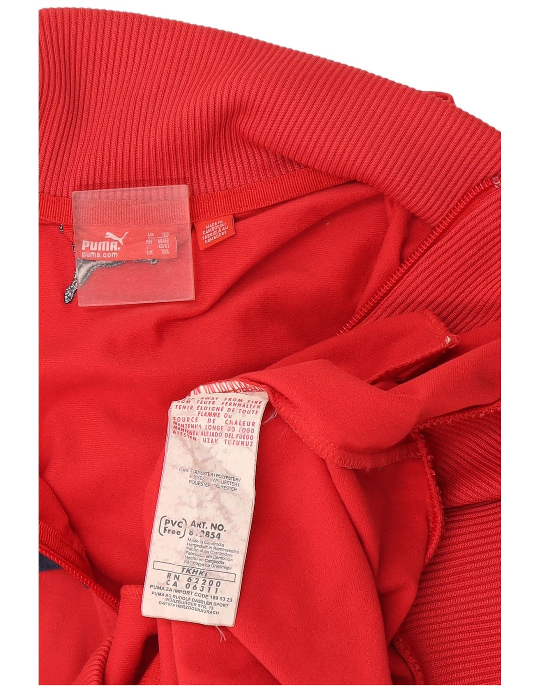 Puma Træningsdragt Topjakke til mænd 2XL Rød Polyester