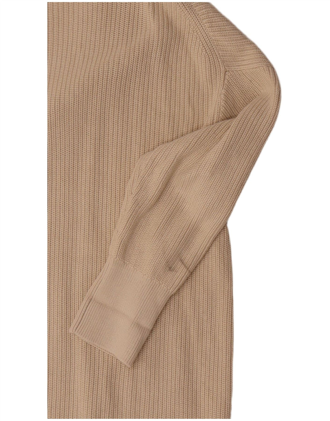 COS Womens Longline Oversized Cardigan Sweater UK 14 Medium Beige Bomuld