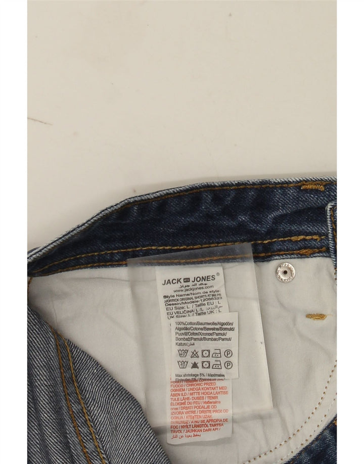 Jack & Jones denimshorts til mænd store W34 blå bomuld