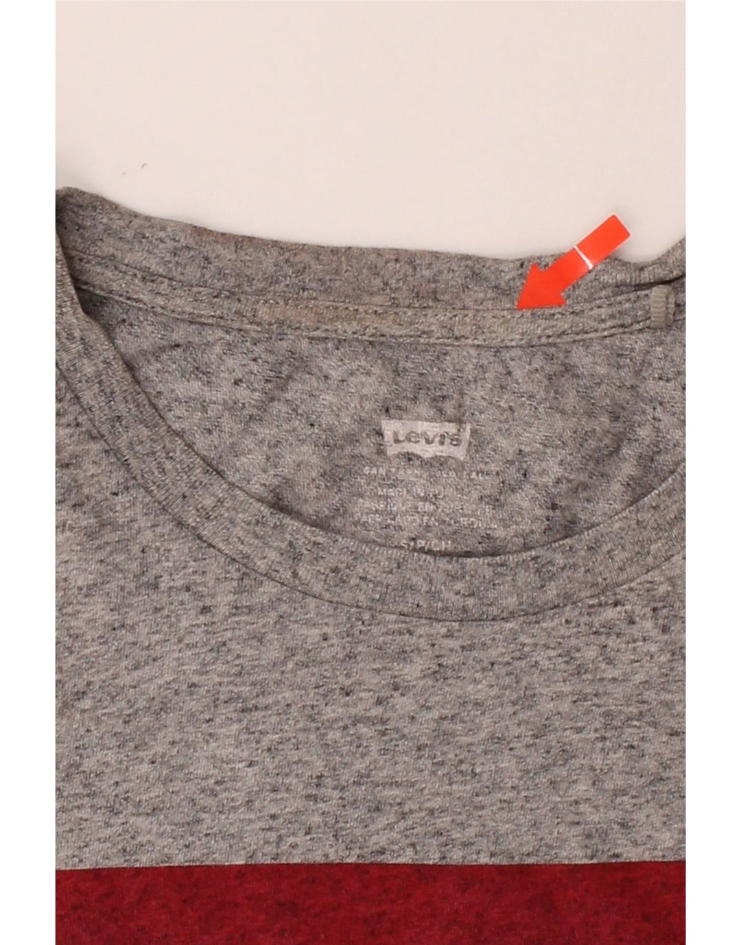 LEVI'S Womens Graphic T-Shirt Top UK 10  Small Grey Cotton Vintage Levi's and Second-Hand Levi's from Messina Hembry 
