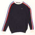 JACK & JONES Mens Crew Neck Jumper Sweater Small Navy Blue Cotton Vintage Jack & Jones and Second-Hand Jack & Jones from Messina Hembry 