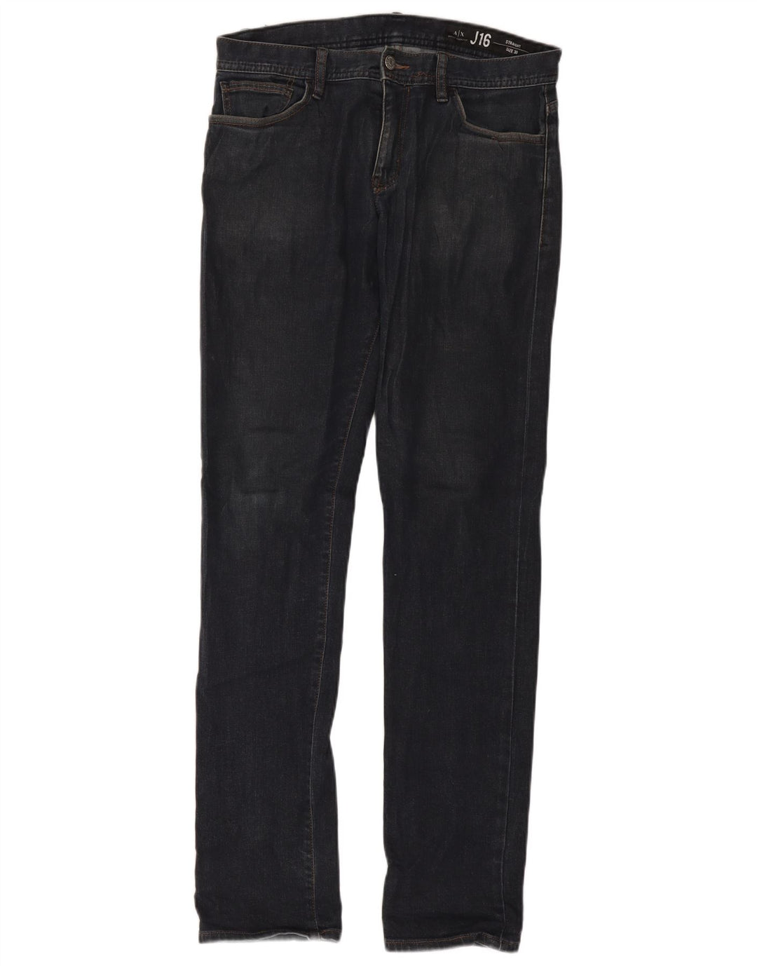 Armani Exchange Herre Straight Jeans W30 L32 Marineblå Bomuld
