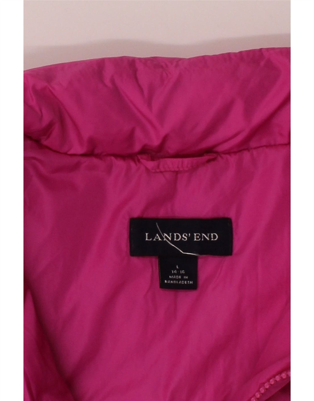LANDS END Womens Padded Jacket UK 14/16 Large Pink Polyester