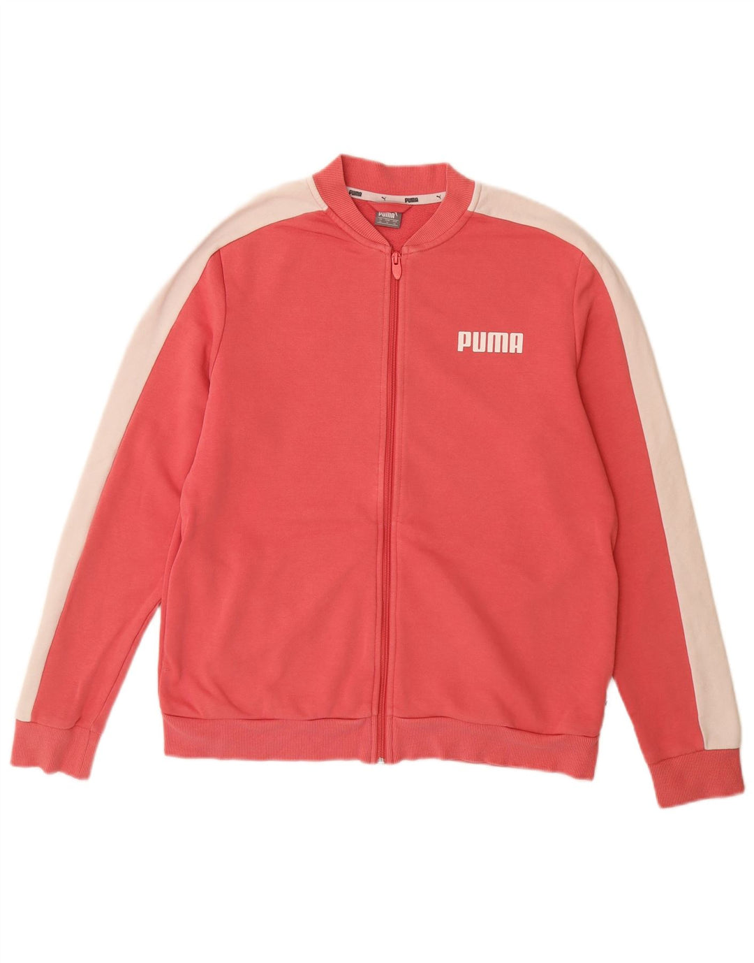 PUMA træningsdragt topjakke til kvinder UK 18 XL Pink Colourblock Bomuld