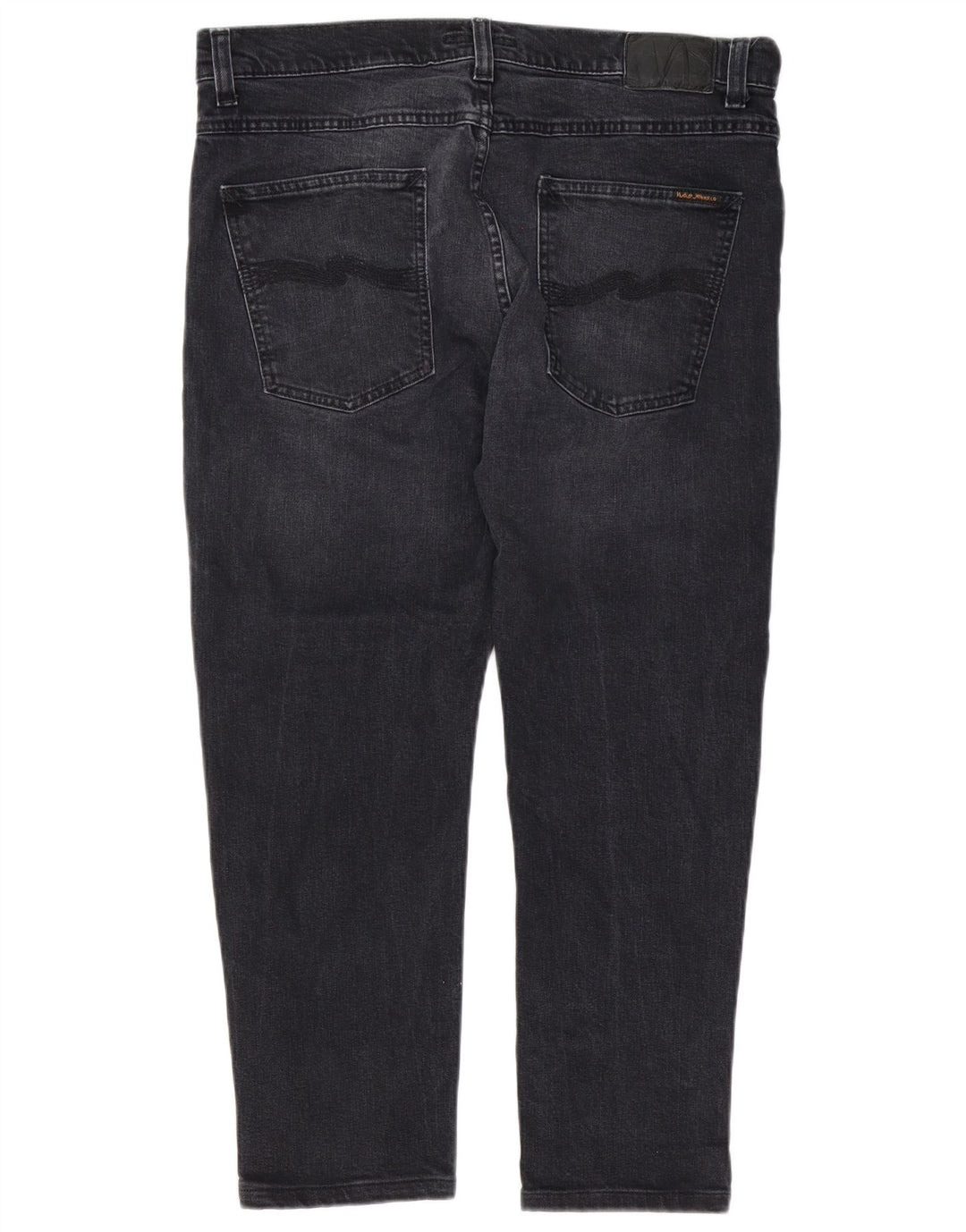Nudie Slim Jeans til mænd W34 L28 sort bomuld