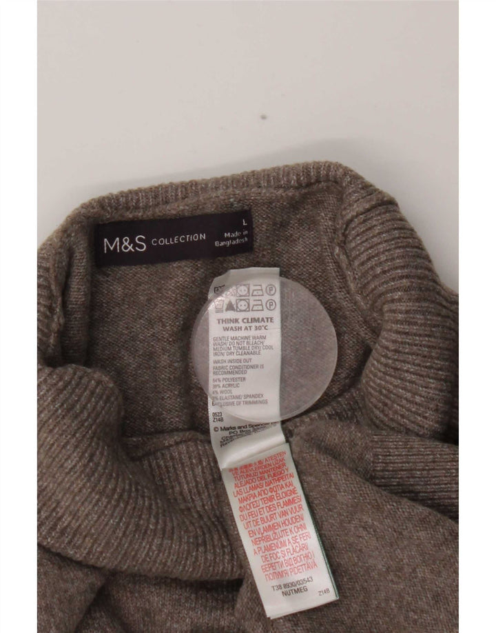 Marks & Spencer Dame Oversized rullehals sweater UK 16 stor grå