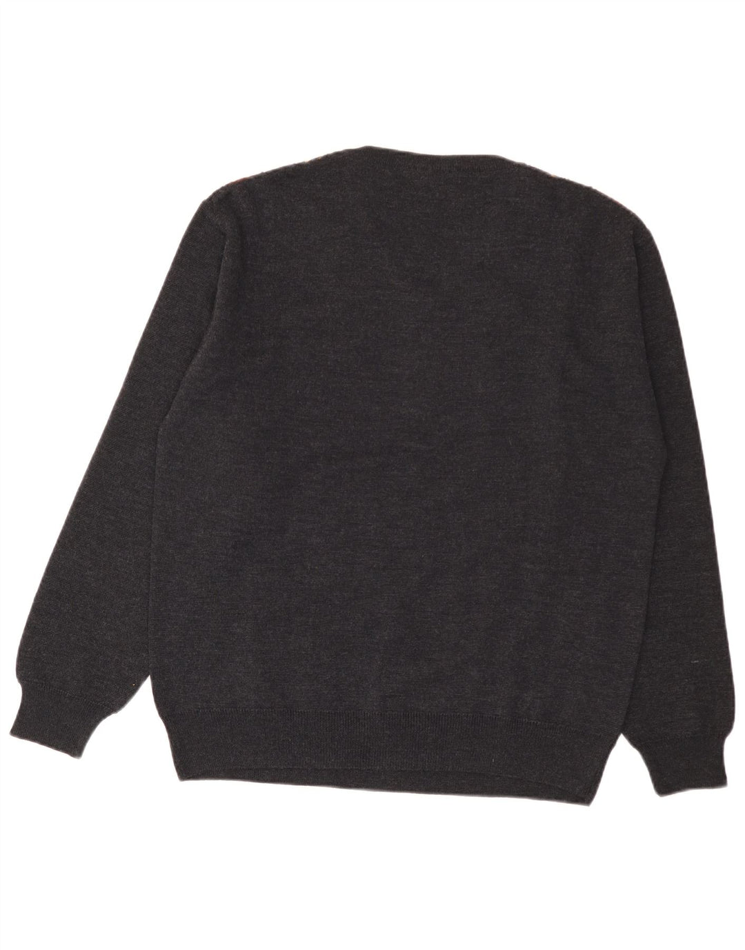 Danilo Herre V-hals sweater Stor grå stribet polyakryl