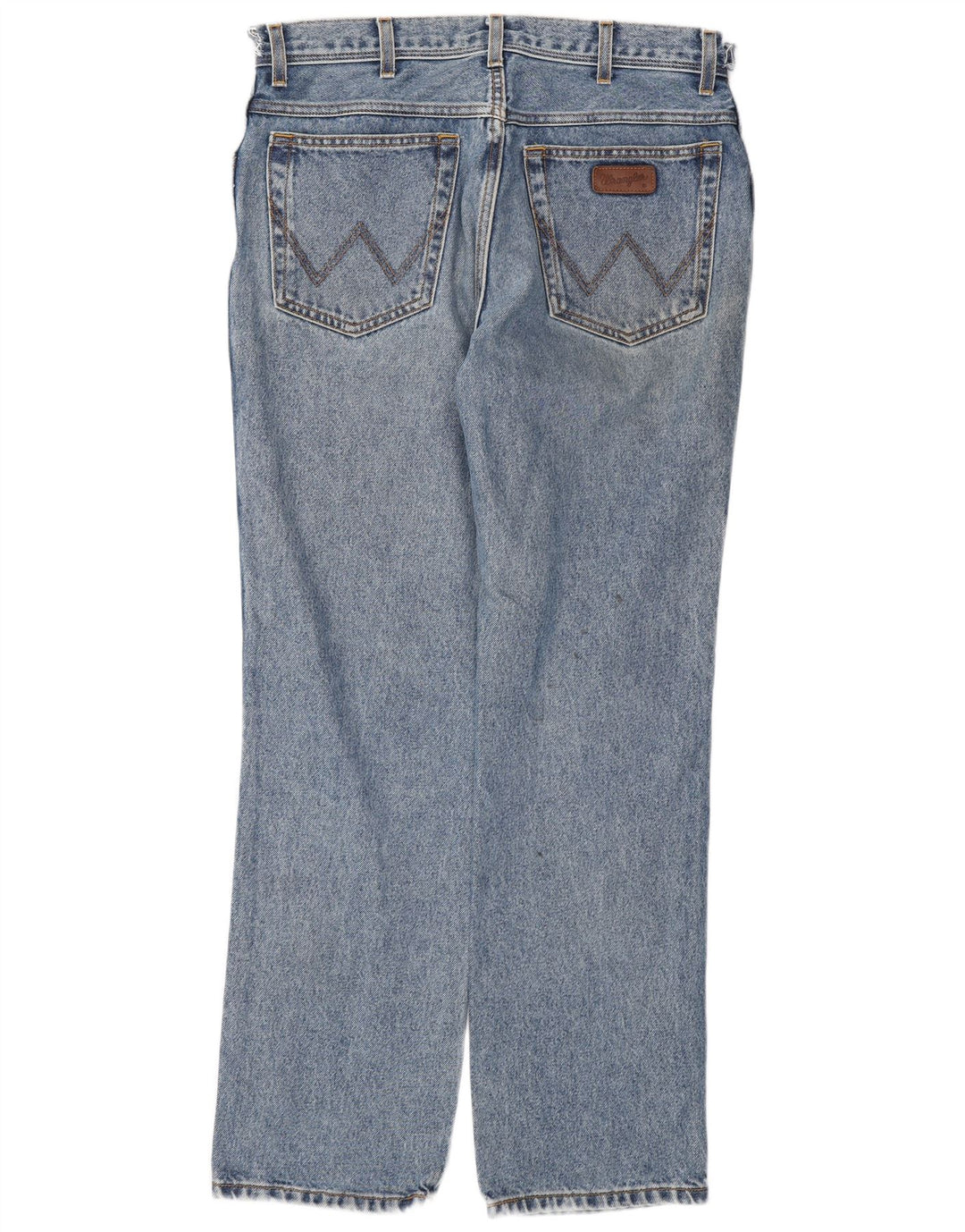 Wrangler Herre Regular Fit Straight Jeans W34 L32 Blå Bomuld