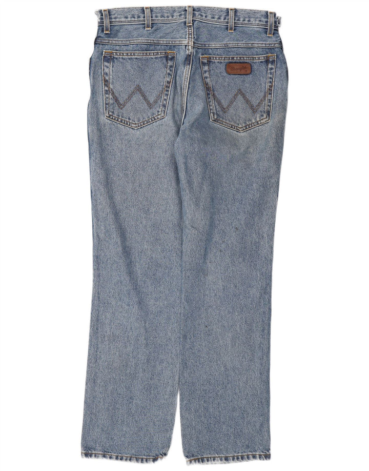 Wrangler Herre Regular Fit Straight Jeans W34 L32 Blå Bomuld