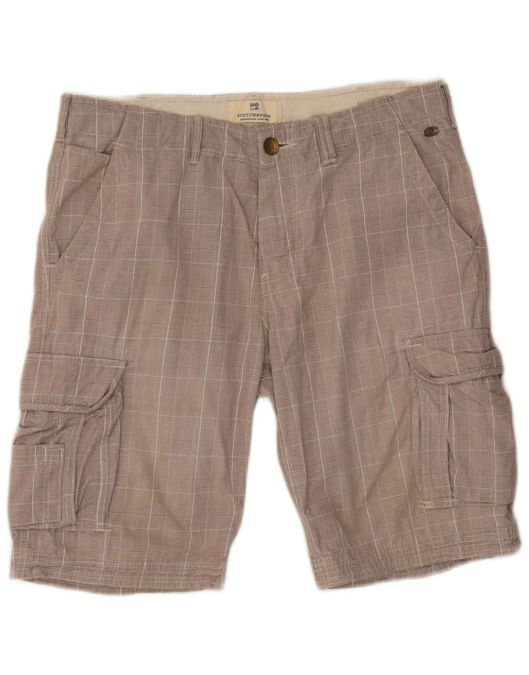 Scotch & Soda Herre Cargo Shorts W32 Medium Grey Ternet bomuld