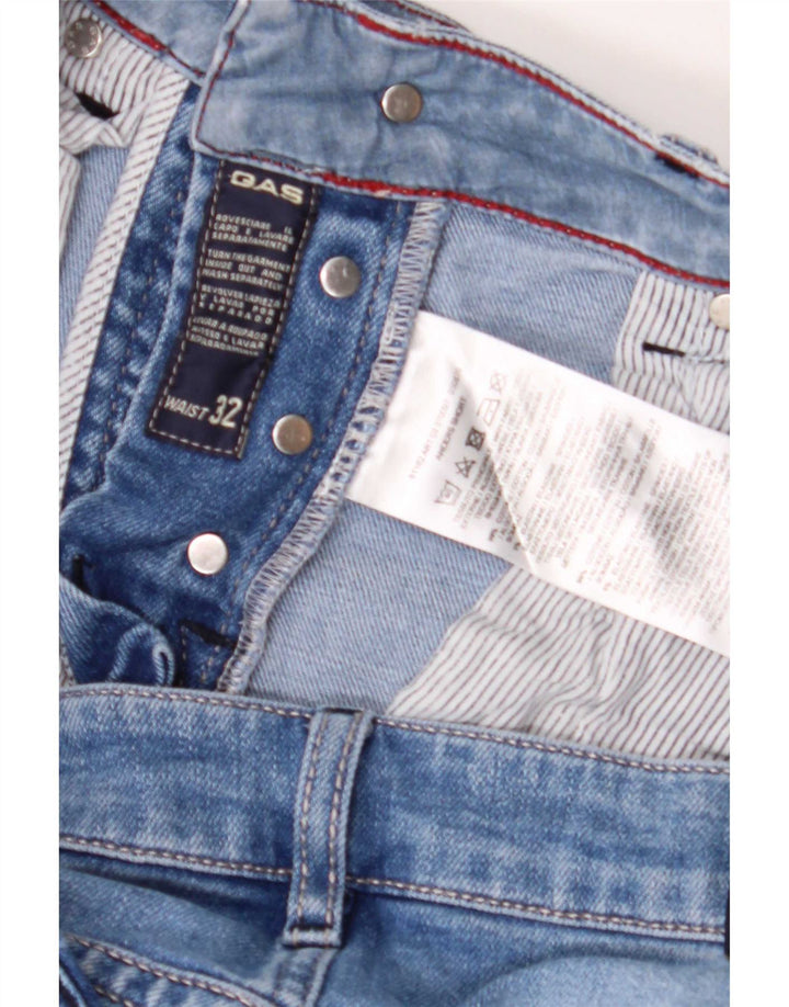Gas Denimshorts til mænd Medium W32 Blue Cotton