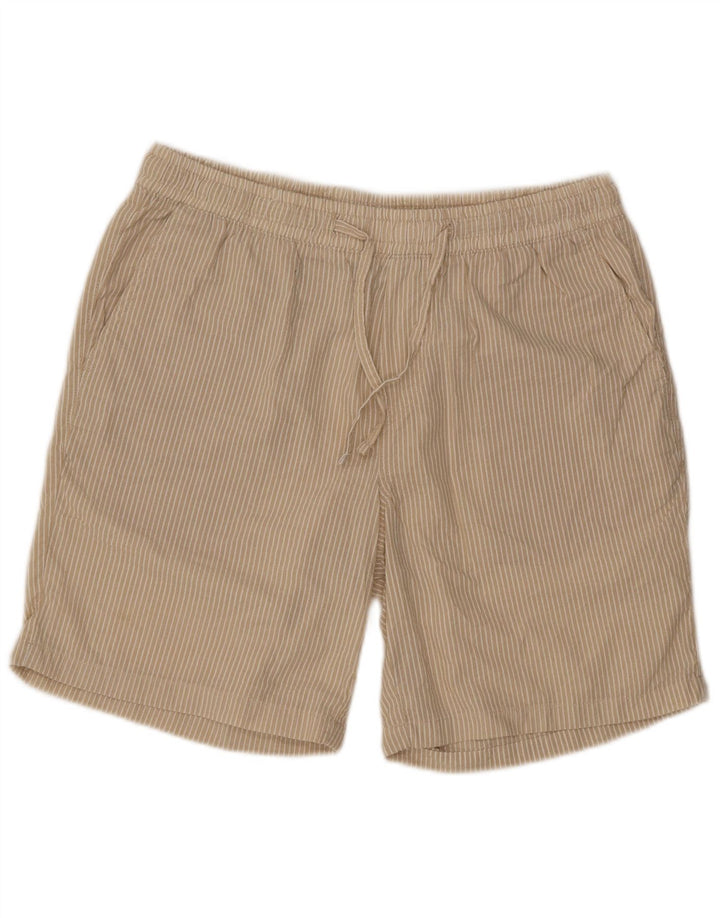 Jack & Jones Sportsshorts til mænd store beige nålestribet polyester