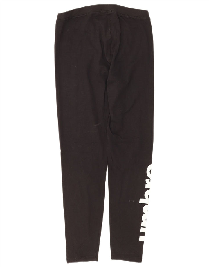 UMBRO Womens Crop Grafiske Leggings UK 12 Medium Black Bomuld