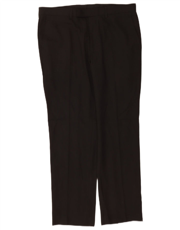 Marks & Spencer Herre Slim Fit Suit Bukser W34 L29 Sort Polyester