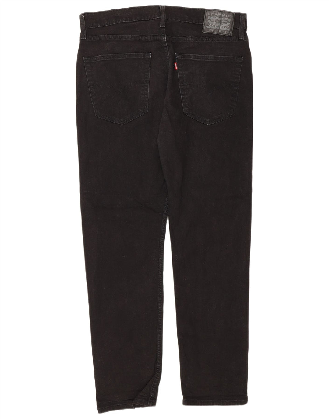 Levi's Herre 502 tilspidsede jeans W36 L32 sort bomuld