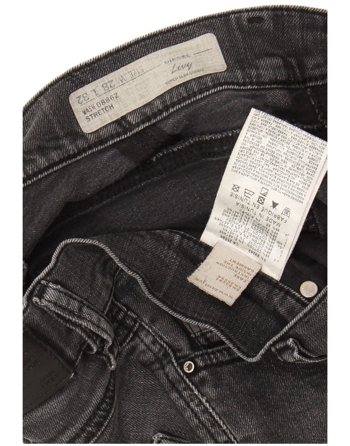 DIESEL Kvinder Livy Super Slim Skinny Jeans W28 L32 Grå Bomuld