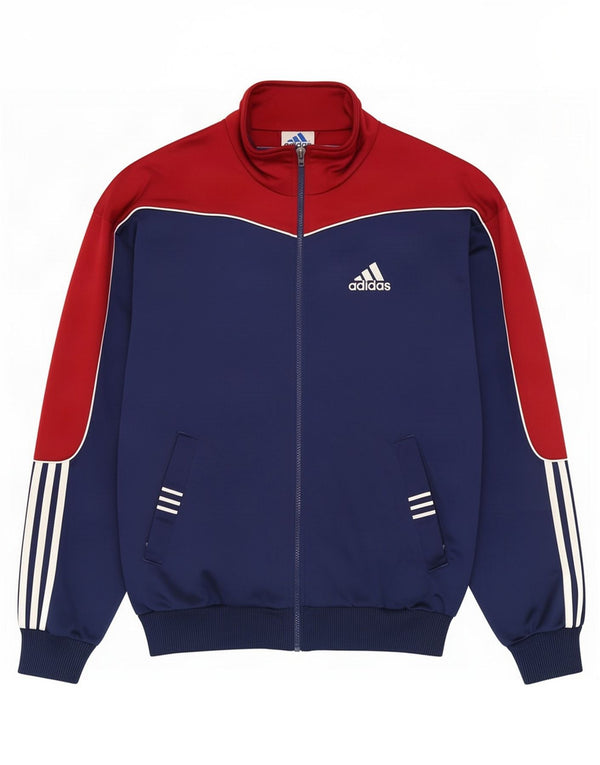 Adidas Træningsdragt til mænd, topjakke UK 36/38 Small Navy Blue Colourblock