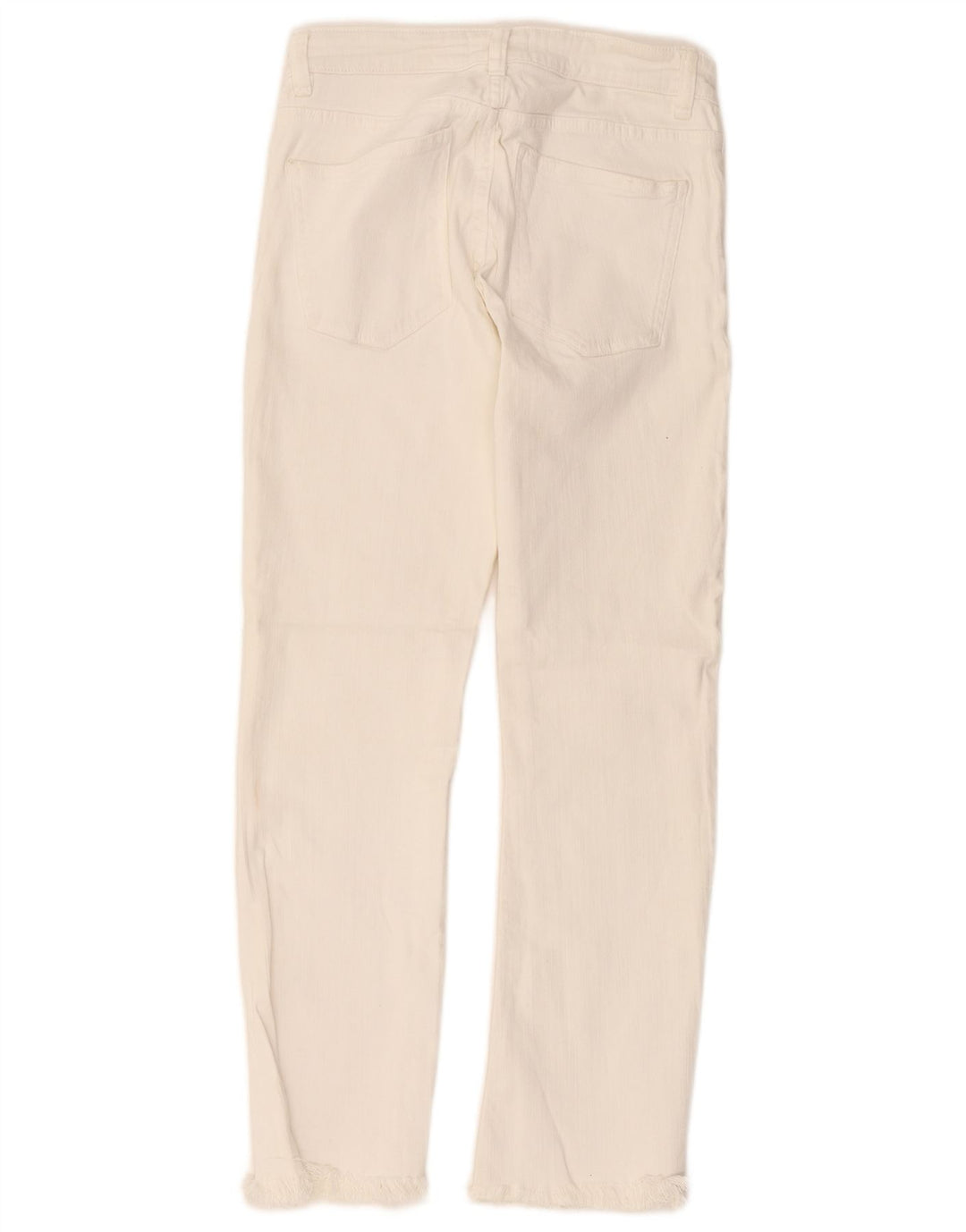 Zara Dame Flared Jeans EU 36 XS W26 L26 Hvid Bomuld