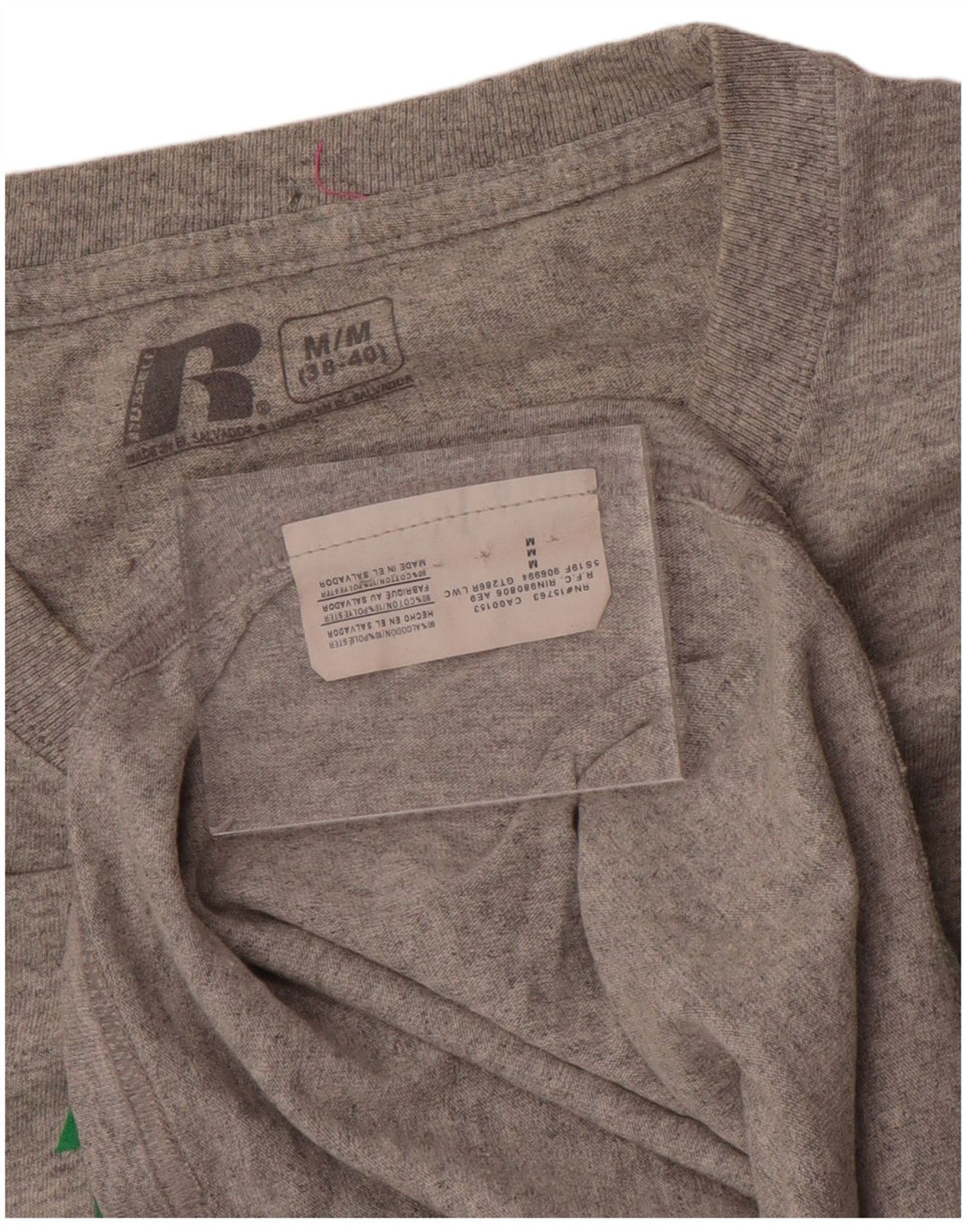 Russell Athletic Herre grafisk top langærmet UK 38/40 mellemgrå bomuld