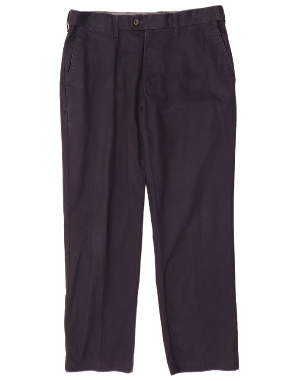 Marks & Spencer Herre Regular Suit Bukser W34 L29 Marineblå Bomuld