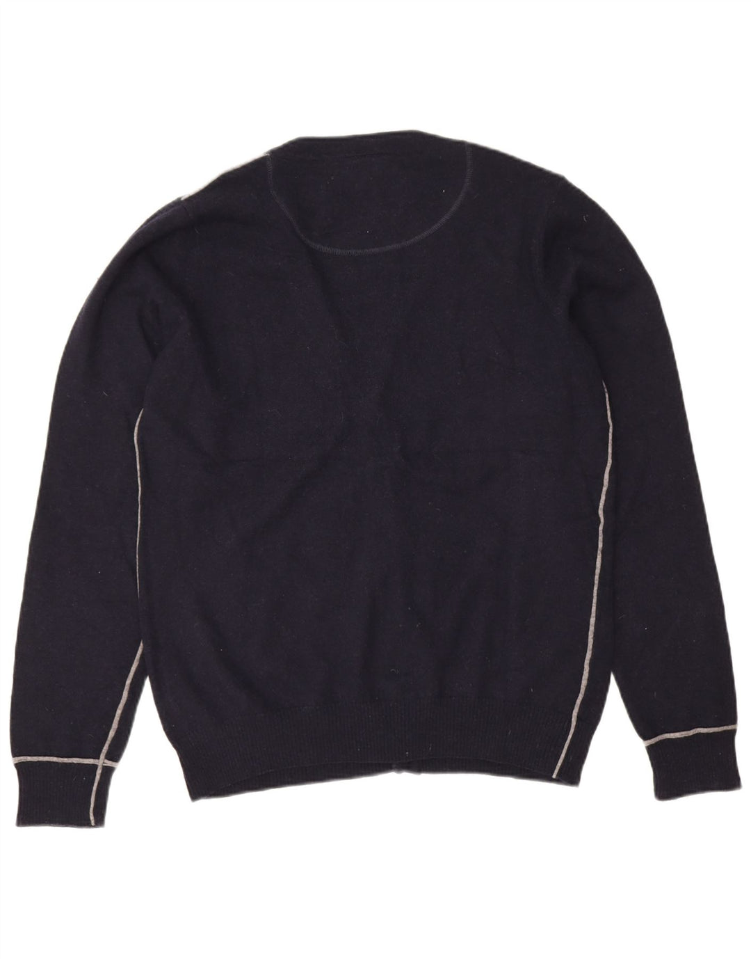 Gianmarco Venturi herre cardigan sweater XL marineblå lammeuld