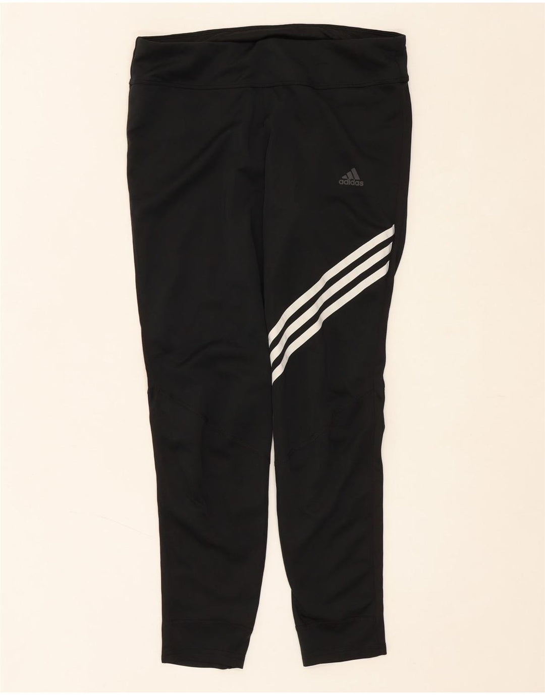 ADIDAS Womens Aeroready Crop Leggings UK 16 Large  Black Polyester Vintage Adidas and Second-Hand Adidas from Messina Hembry 