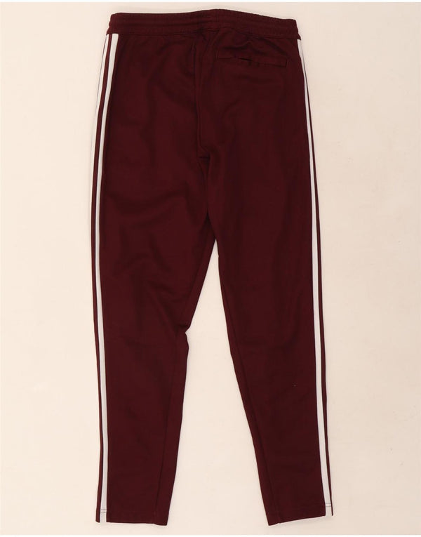 Adidas Mens Tracksuit Trousers Medium Burgundy Cotton