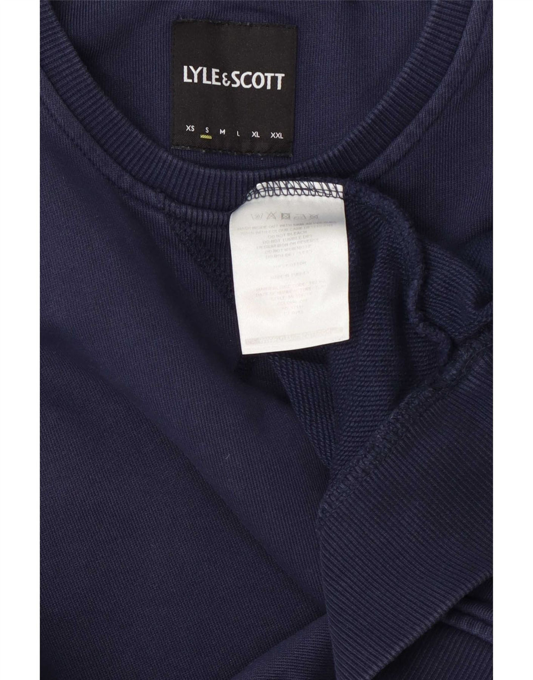 Lyle & Scott Sweatshirt til mænd, lille marineblå bomuld
