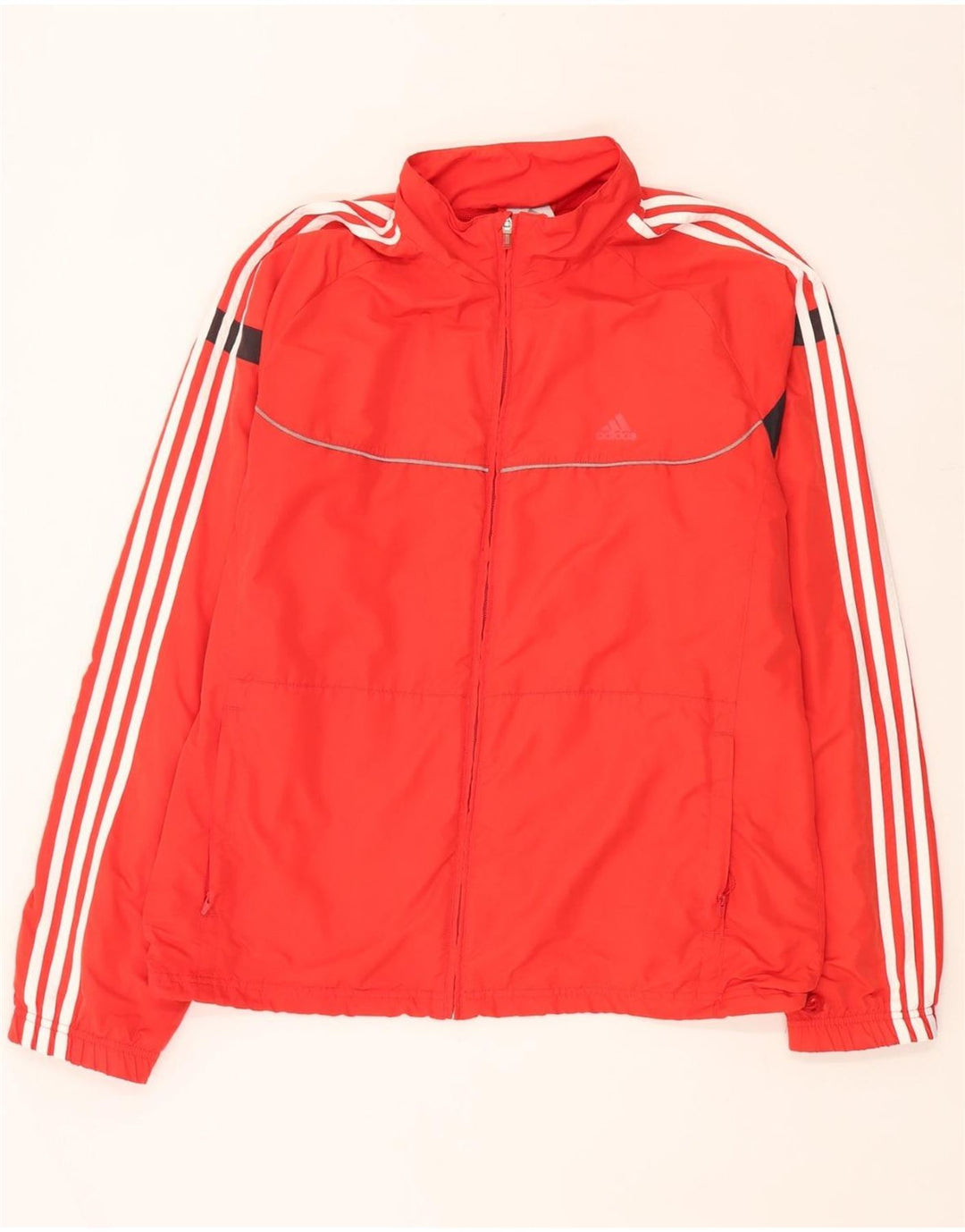 ADIDAS Regnjakke til mænd UK 46/48 XL Rød Colourblock Polyester