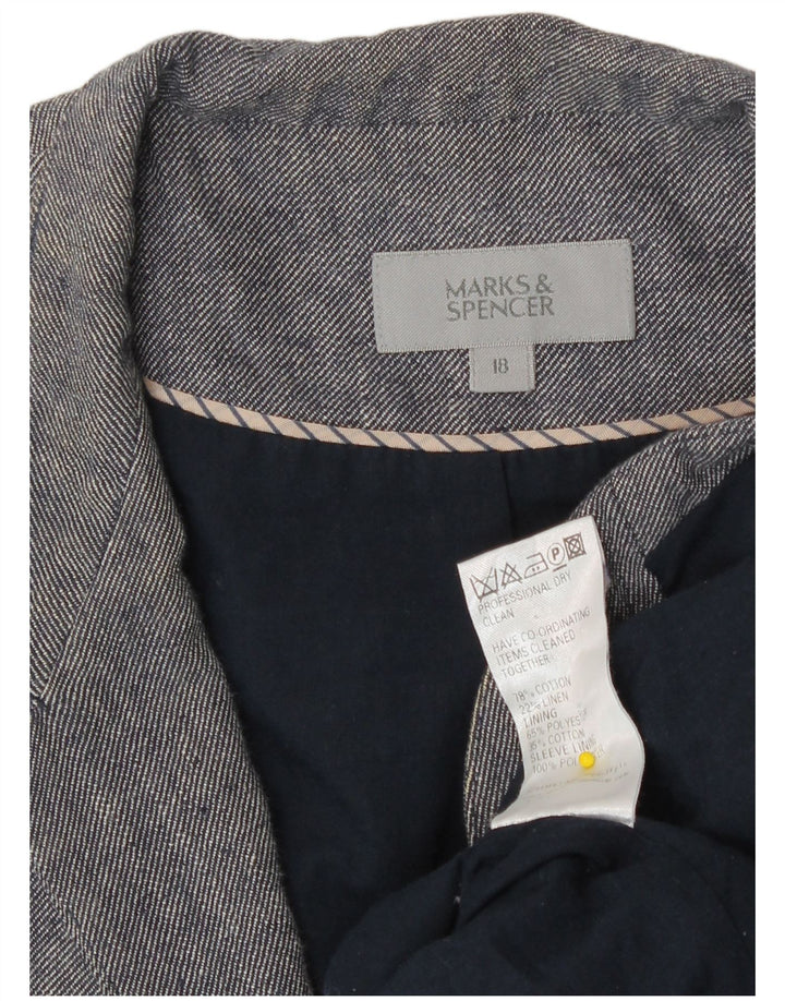 Marks & Spencer Bolerojakke til kvinder UK 18 XL Blå Bomuld