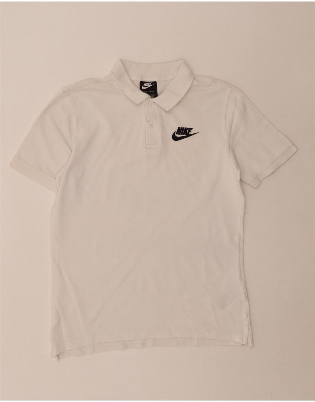 NIKE Mens Polo Shirt Medium White Cotton Vintage Nike and Second-Hand Nike from Messina Hembry 
