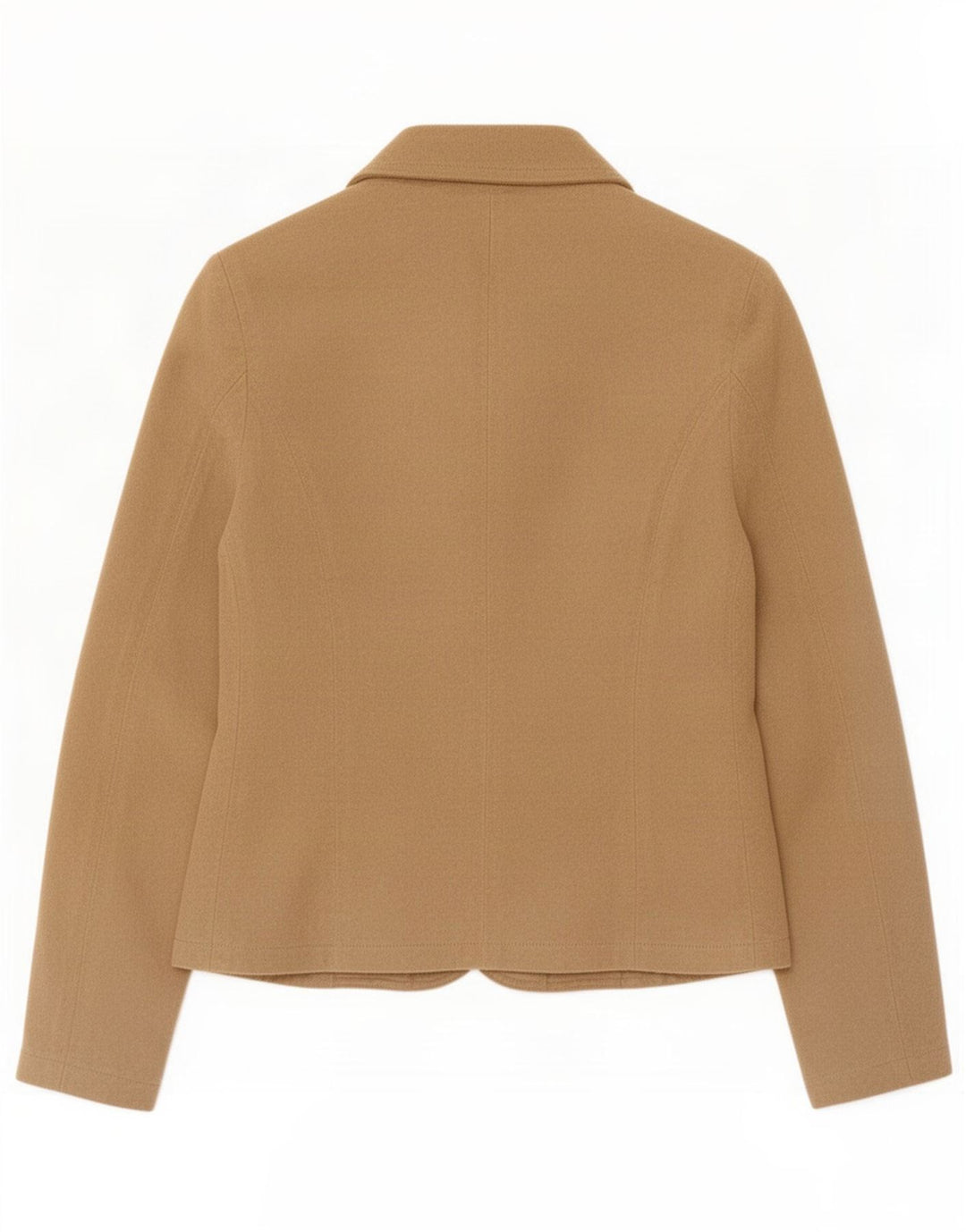 Vintage dame 3-knaps ruskindsblazerjakke IT 46 Stort beige læder