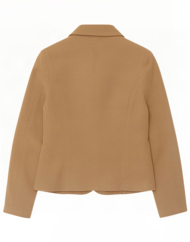 Vintage dame 3-knaps ruskindsblazerjakke IT 46 Stort beige læder