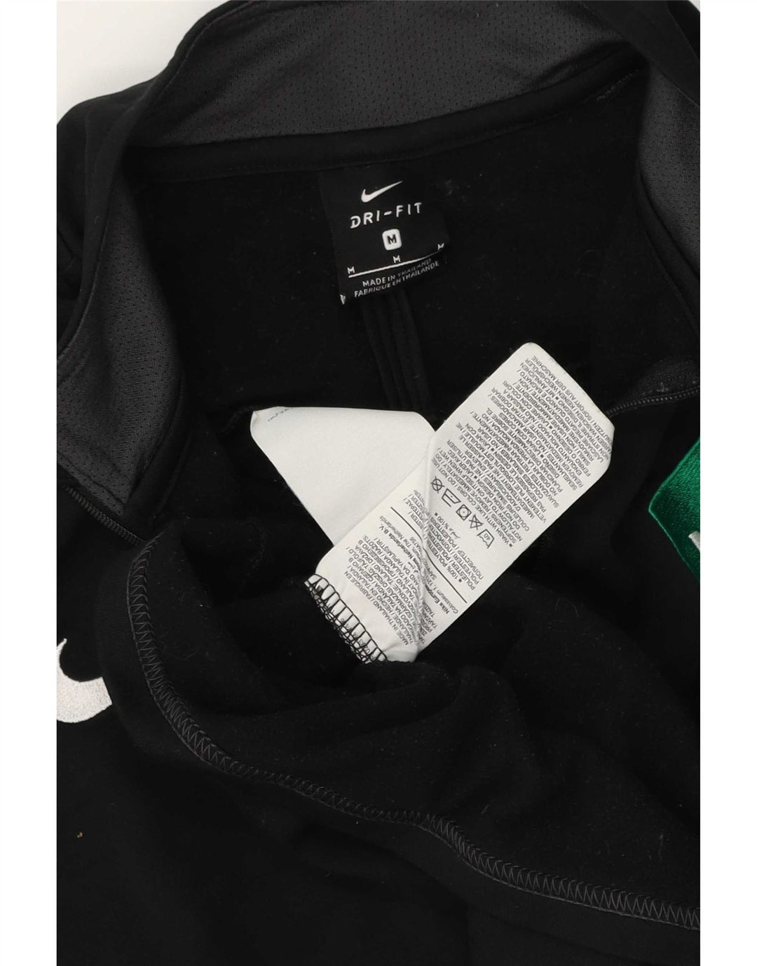 Nike Herre Dri Fit Grafisk Pullover Træningsdragt Top Medium Sort Colourblock