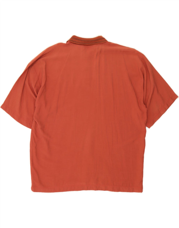 MONELLO Mens Graphic Polo Shirt Large Red Vintage Monello and Second-Hand Monello from Messina Hembry 