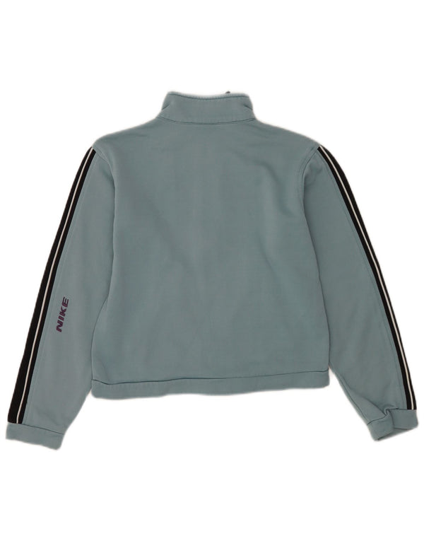 Nike Womens Crop træningsdragt topjakke US 0/2 XS blå nylon