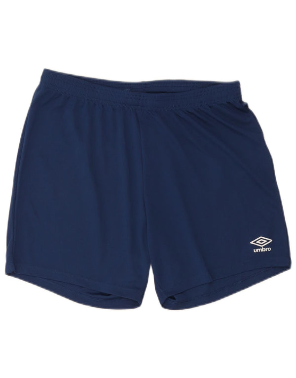 Umbro Mens Sport Shorts Large Blue Polyester