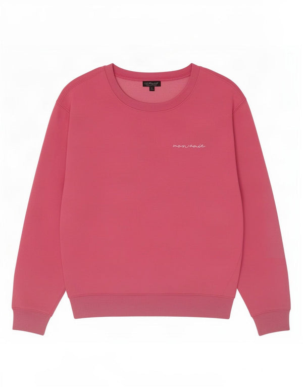Topshop Womens Graphic Oversized Sweatshirt Jumper UK 10 Small Pink Cotton
