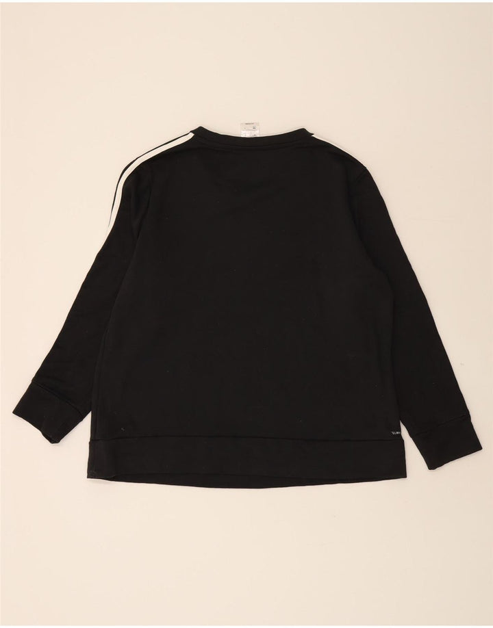ADIDAS Womens Climalite Sweatshirt Jumper UK 20/22 XL Black Polyester Vintage Adidas and Second-Hand Adidas from Messina Hembry 