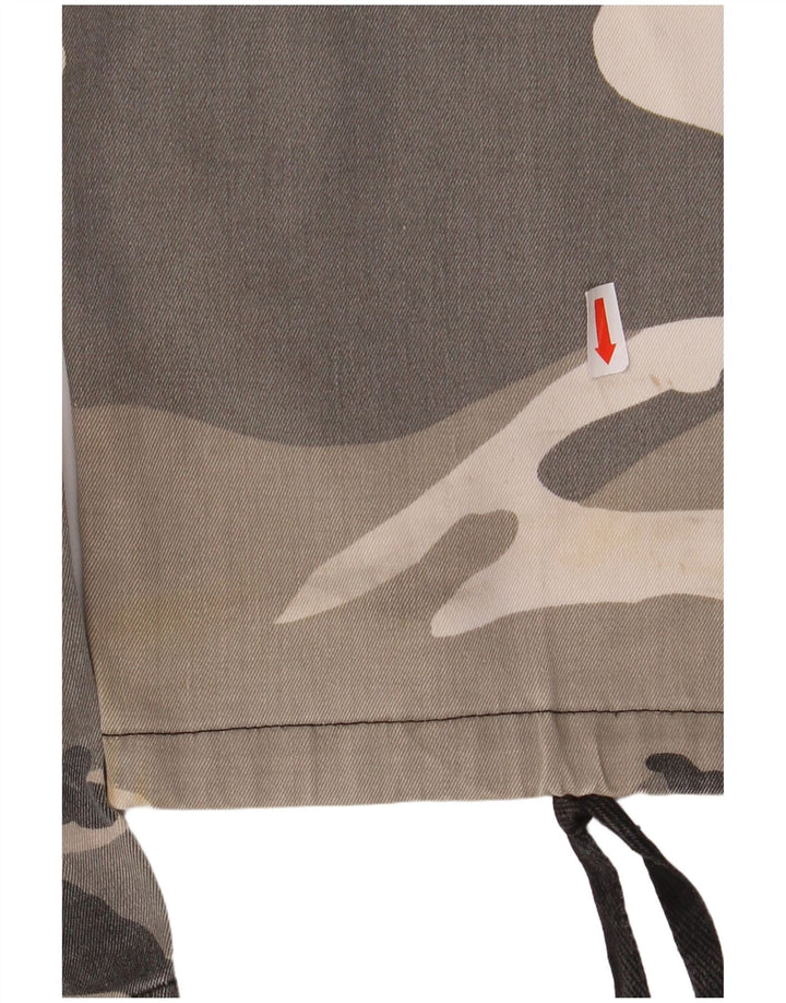 VINTAGE Herre Regular Cargo Bukser Small W31.5 L32.5 Grå Camouflage