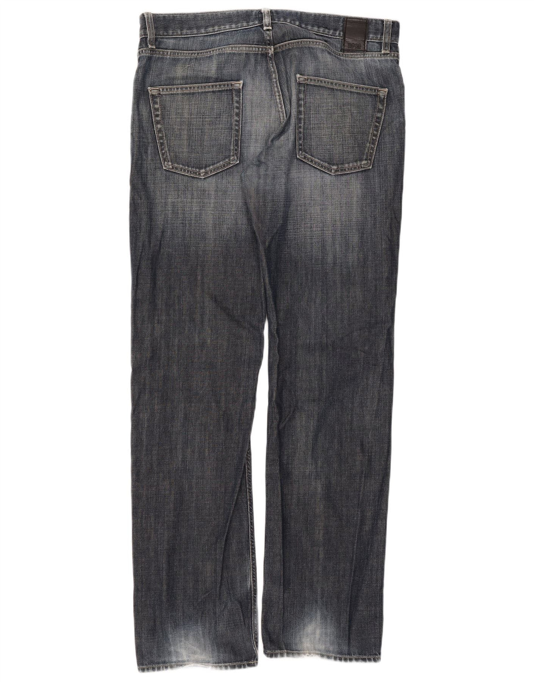 Hugo Boss Straight Jeans til mænd W35 L34 Blå Bomuld
