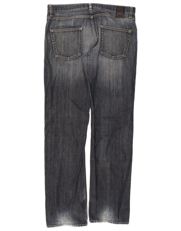 Hugo Boss Straight Jeans til mænd W35 L34 Blå Bomuld
