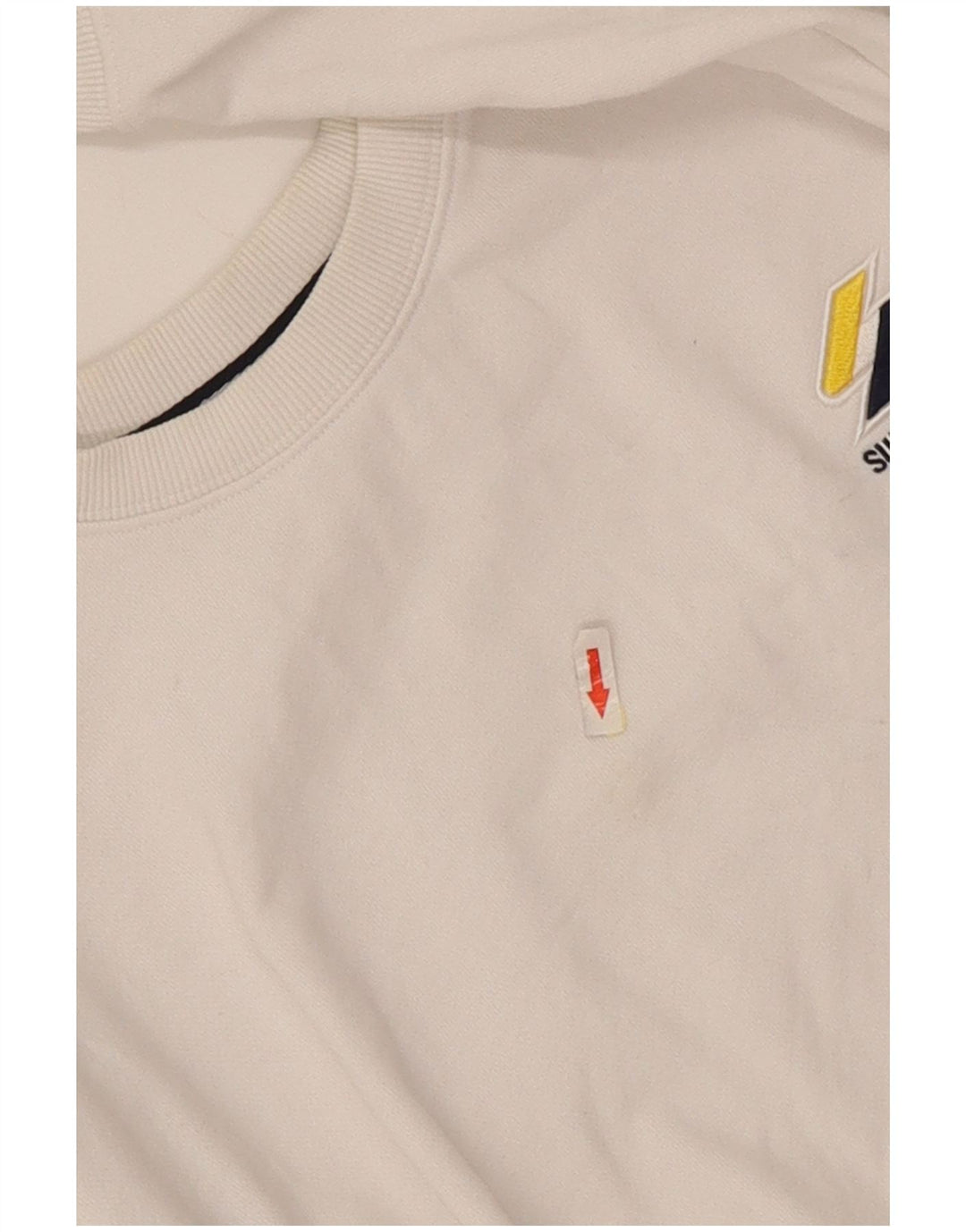 Superdry Sweatshirt Jumper til kvinder UK 14 Stor hvid bomuld