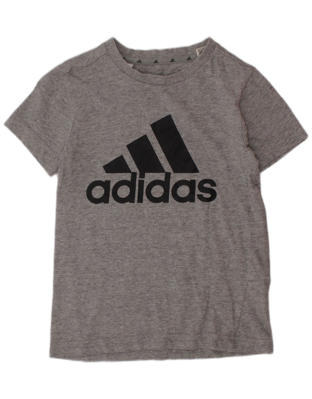 ADIDAS drenge grafisk t-shirt top 7-8 år grå bomuld