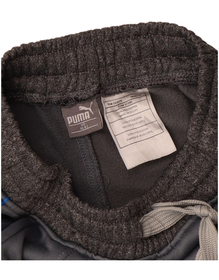 Puma Boys Graphic Tracksuit Bukser 7-8 år Lille grå polyester