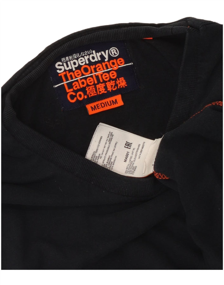 Superdry T-shirt top mellem sort bomuld til mænd