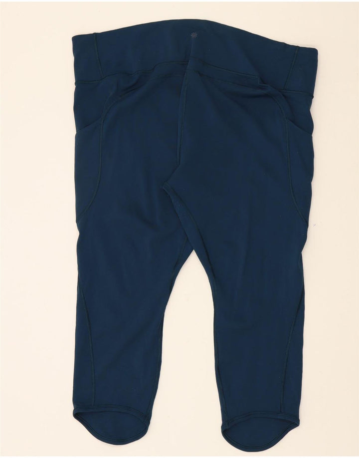 ATHLETA Womens Capri Leggings UK 20 2XL  Blue Nylon Vintage Athleta and Second-Hand Athleta from Messina Hembry 