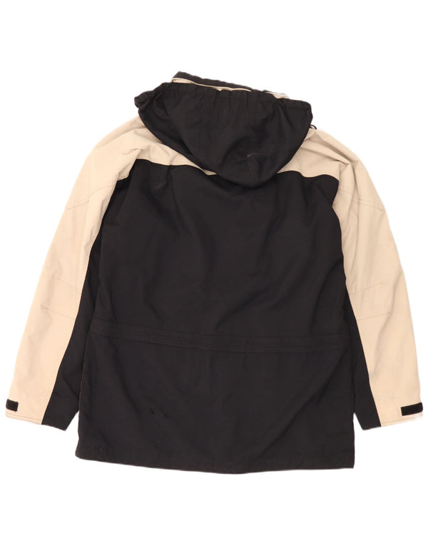 Camel Active Herre Hooded Windbreaker Jacket UK 38 Medium Black Colourblock